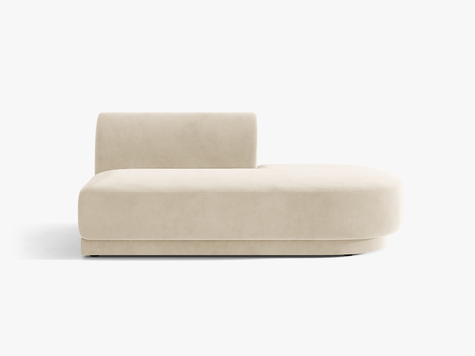 Micadoni 2-Sitzer Sitzmodul offen Miley Samt Venus Helles Beige Rechts