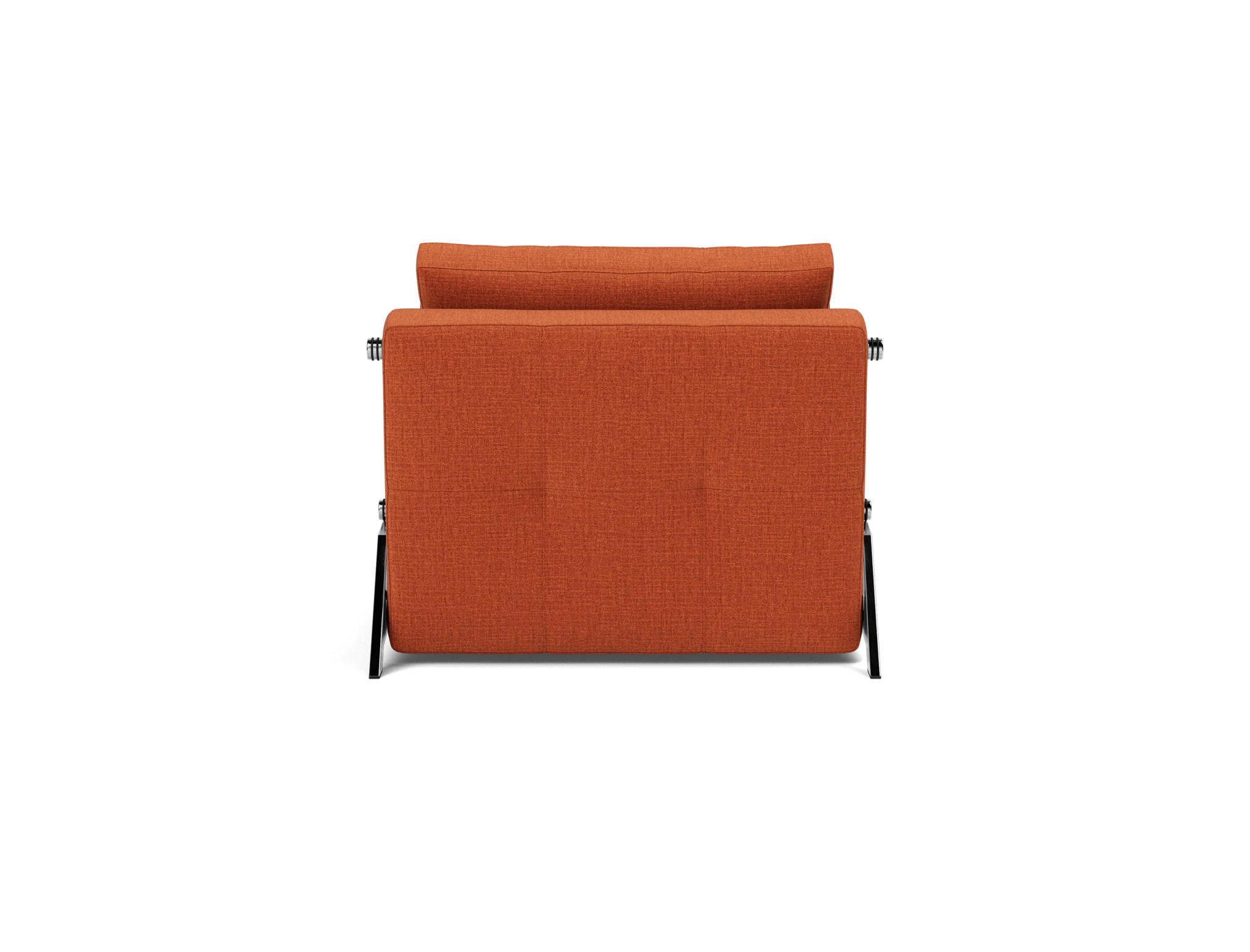 Schlafsessel Cubed 90 Chenille Esina 412-Rust-Orange Beine Chrom