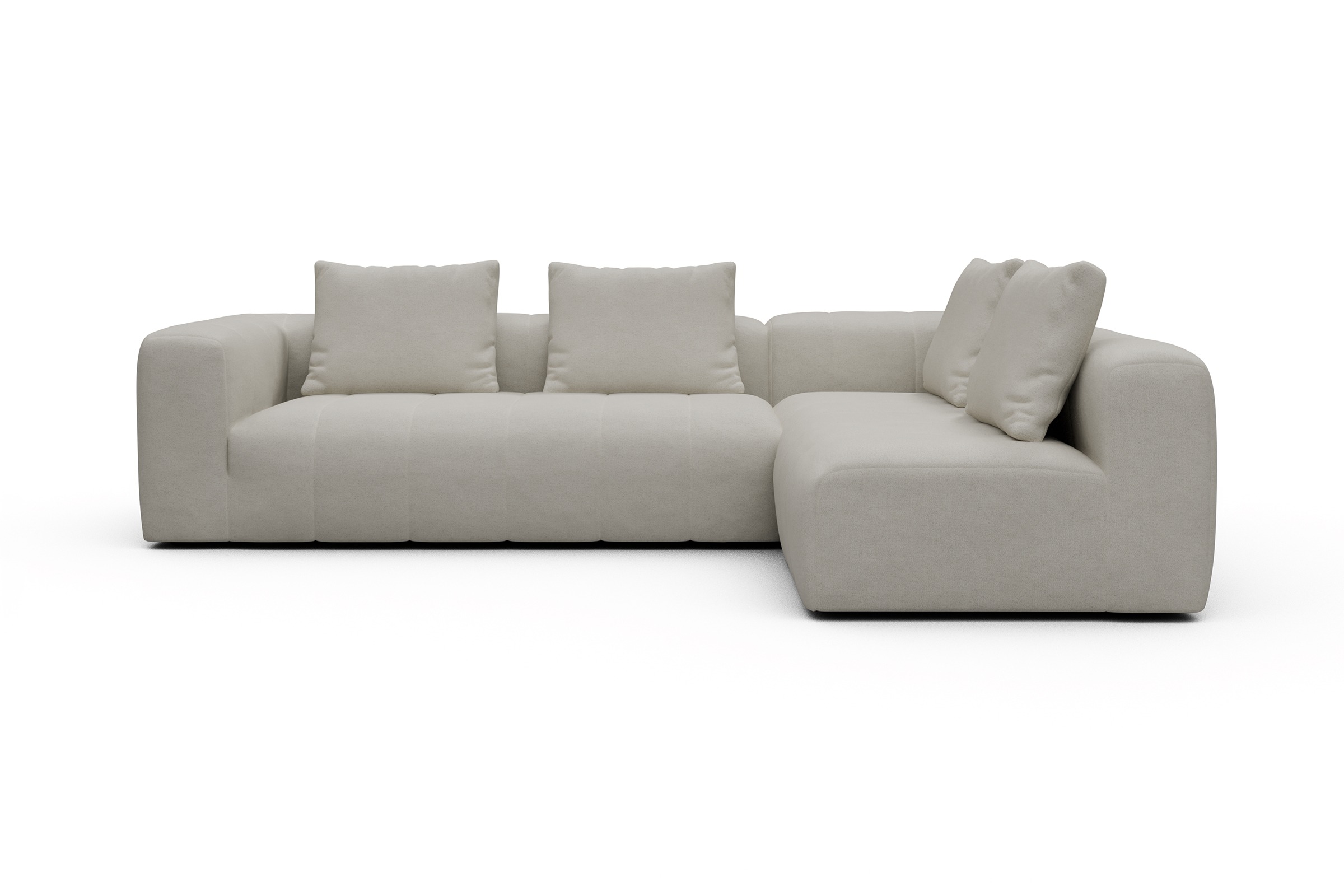 Ecksofa Hugo 2x 2,5-Sitzer Armlehne links Denari-Clean-Beige
