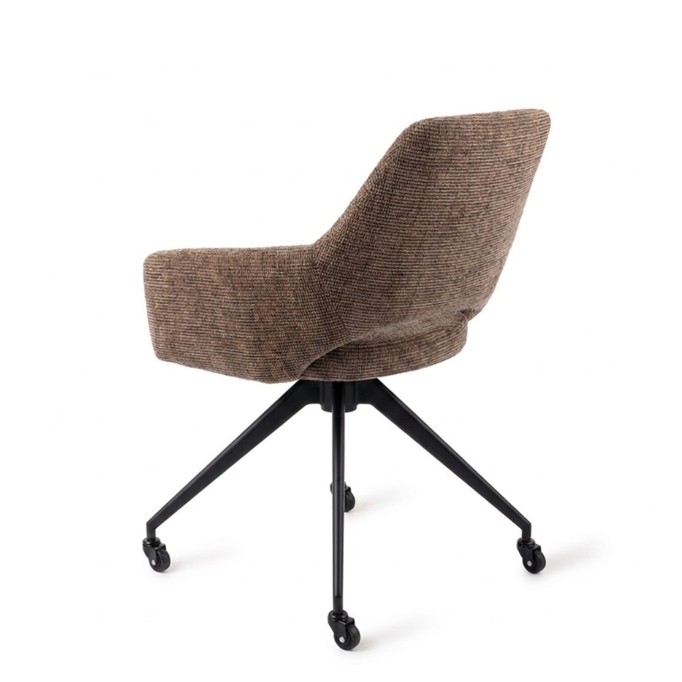 Jesper Home Esszimmerstuhl Yanai Checked Chestnut Glide Schwarz