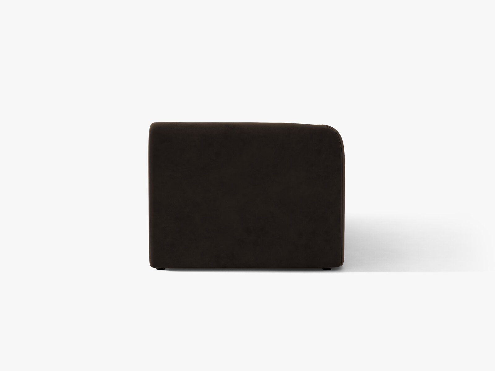 Micadoni Modul Miley 2-Sitzer Links Samt Bluvel Dunkelbraun