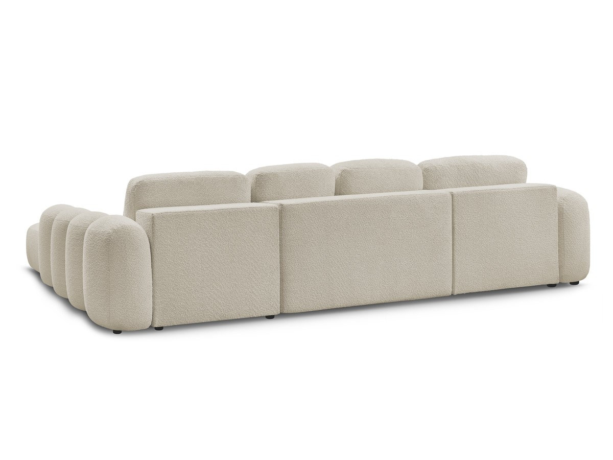 Bobochic Montaigne Wohnlandschaft Bouclé-Stoff Beige Ecke links