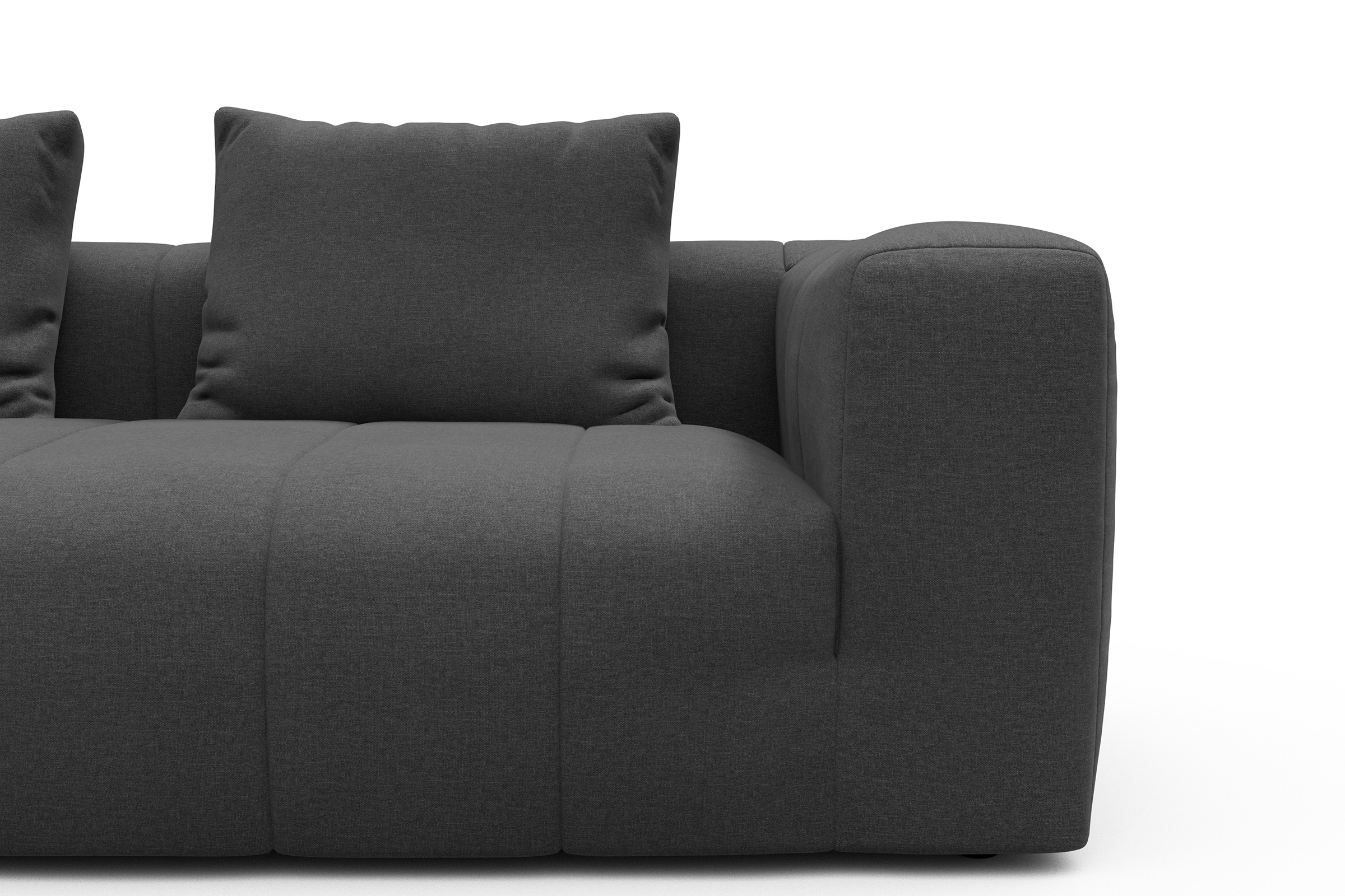 Sofa Hugo 3-Sitzer Satya-Zinc