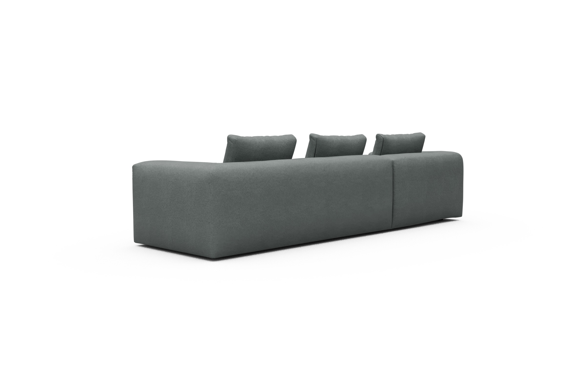 Ecksofa Fred Chaiselongue links mit 2,5-Sitzer Denari-Soft-Grey