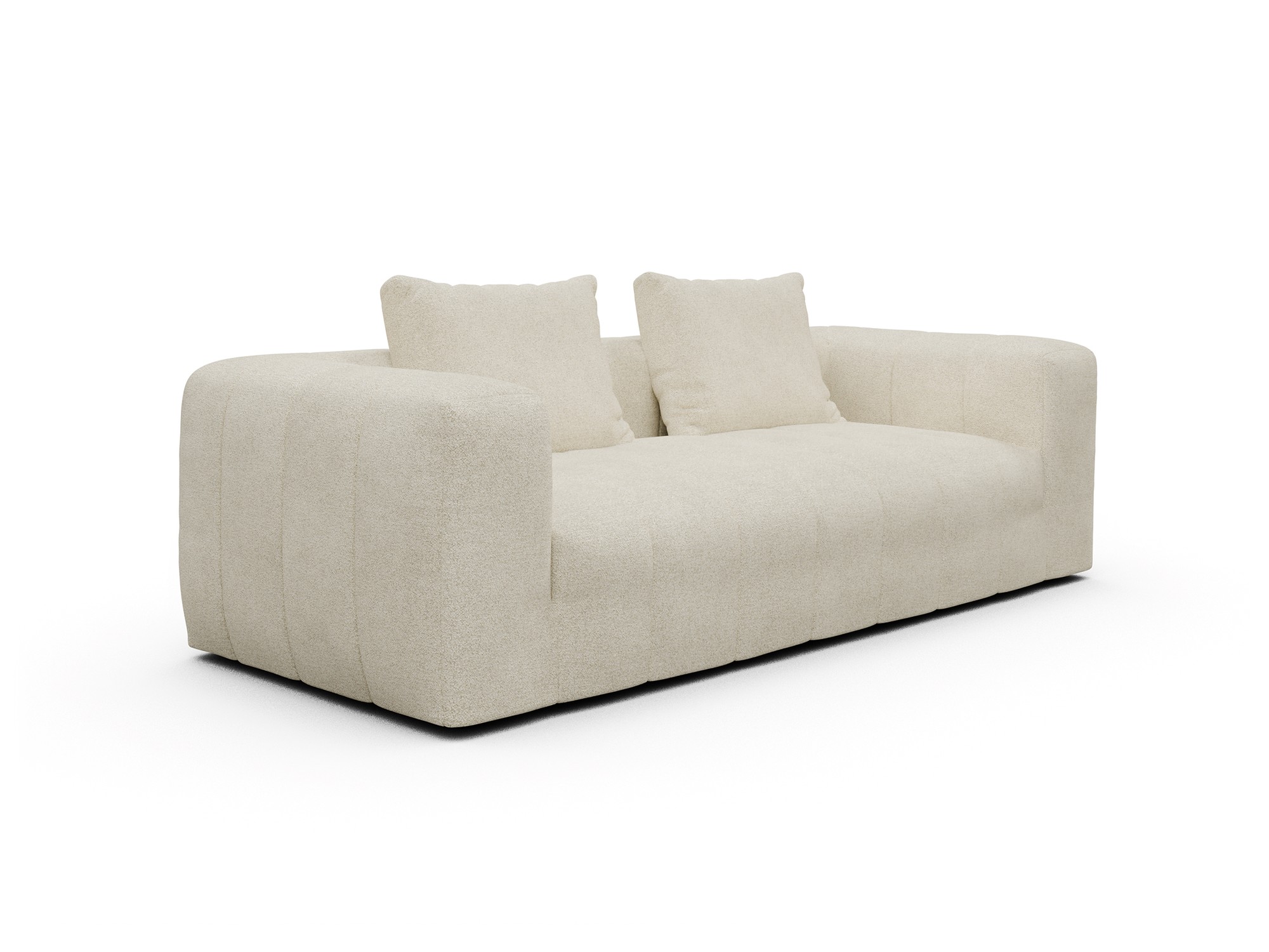 Hugo 3-Sitzer Boucle-Off-White moebelfaktor
