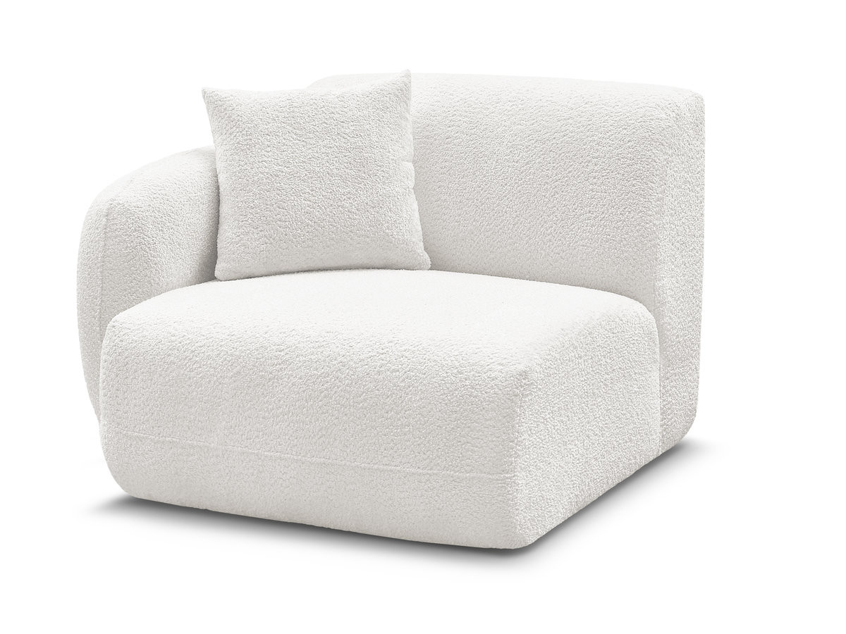 Bobochic Anda Sofamodul 1-Sitzer 104 × 103 cm Chenille Weiß Ecke links