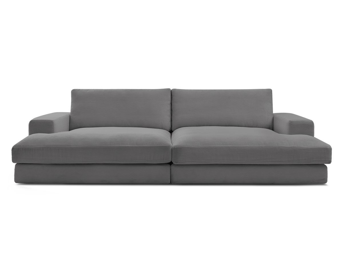 Bobochic Leonard Sofa 4-Sitzer 274 × 159 cm Cordsamt Dunkelgrau