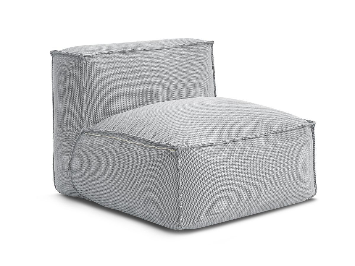 Bobochic Biarritz Sofamodul 1-Sitzer Melange-Stoff Grau