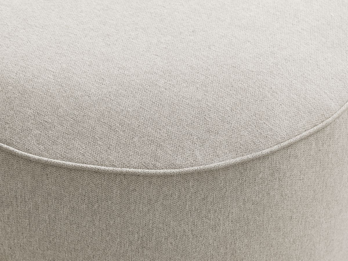 Bobochic Rousseau Pouf Melange-Stoff Beige
