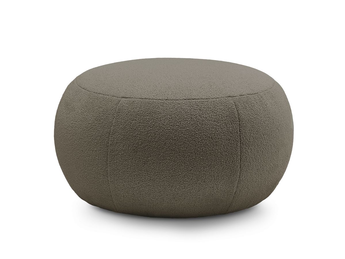 Bobochic Hayden Pouf, rund Bouclé-Stoff Braun, 76 cm