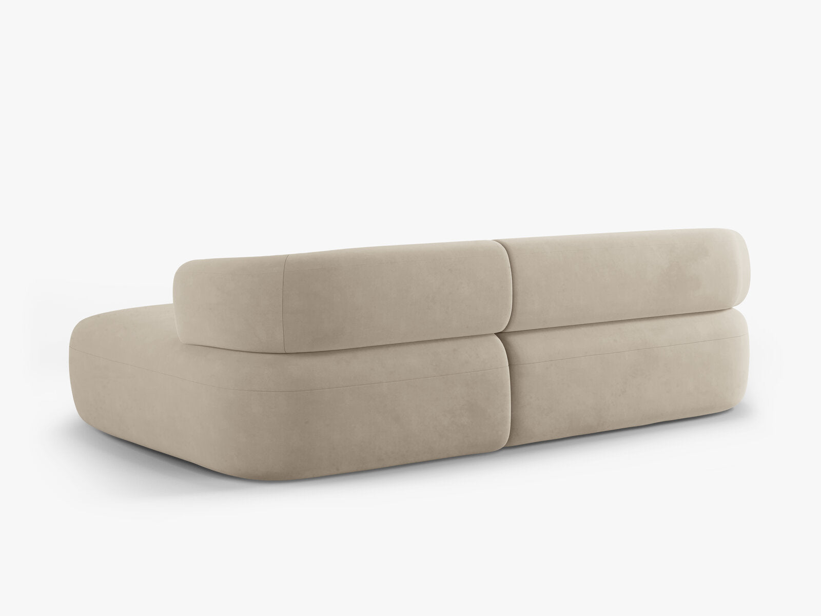 Micadoni 5-Sitzer Ecksofa Jenny Rechts Samt Salvador Beige