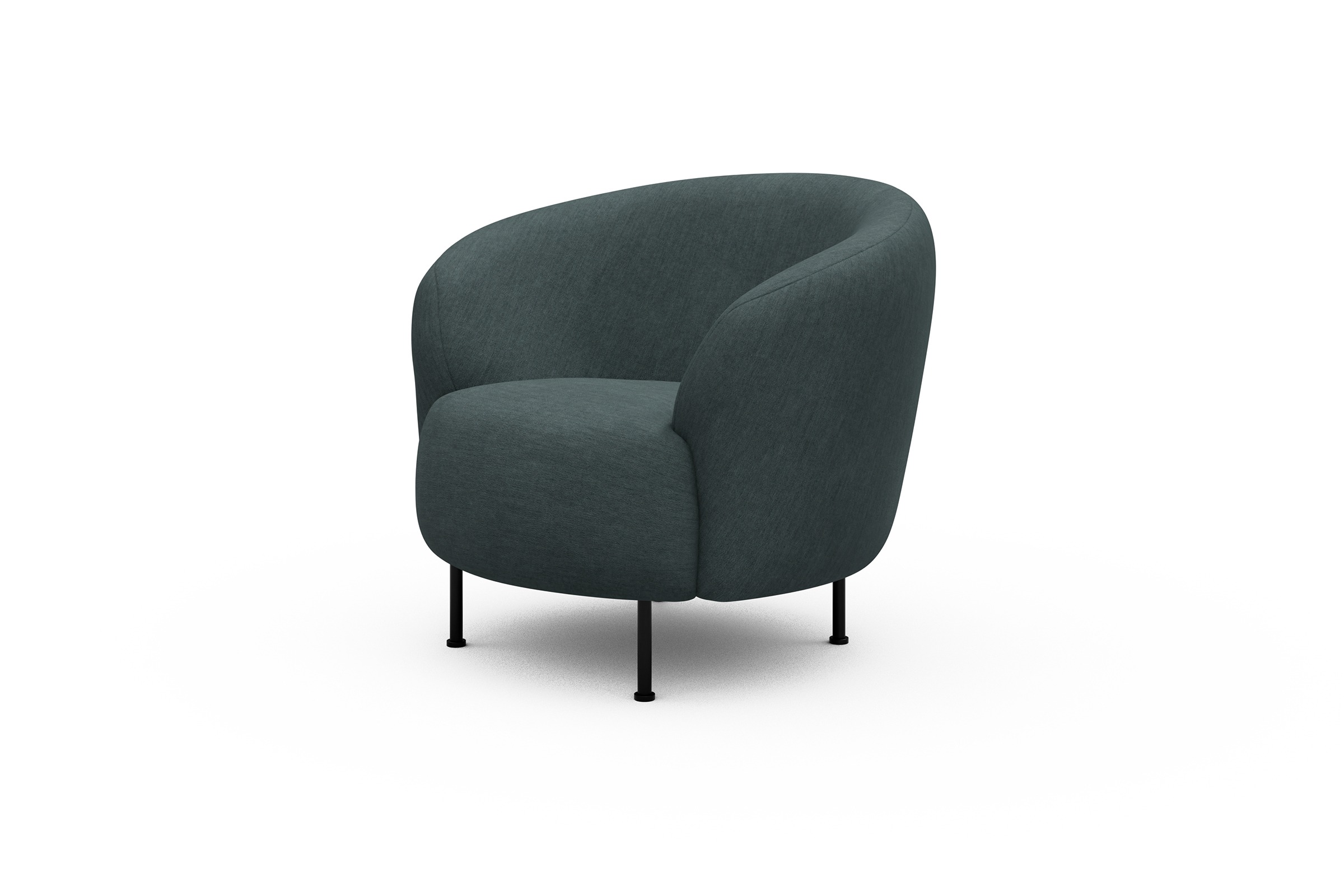 Sessel Ronda Metallbeine Schwarz Vivus-Blue