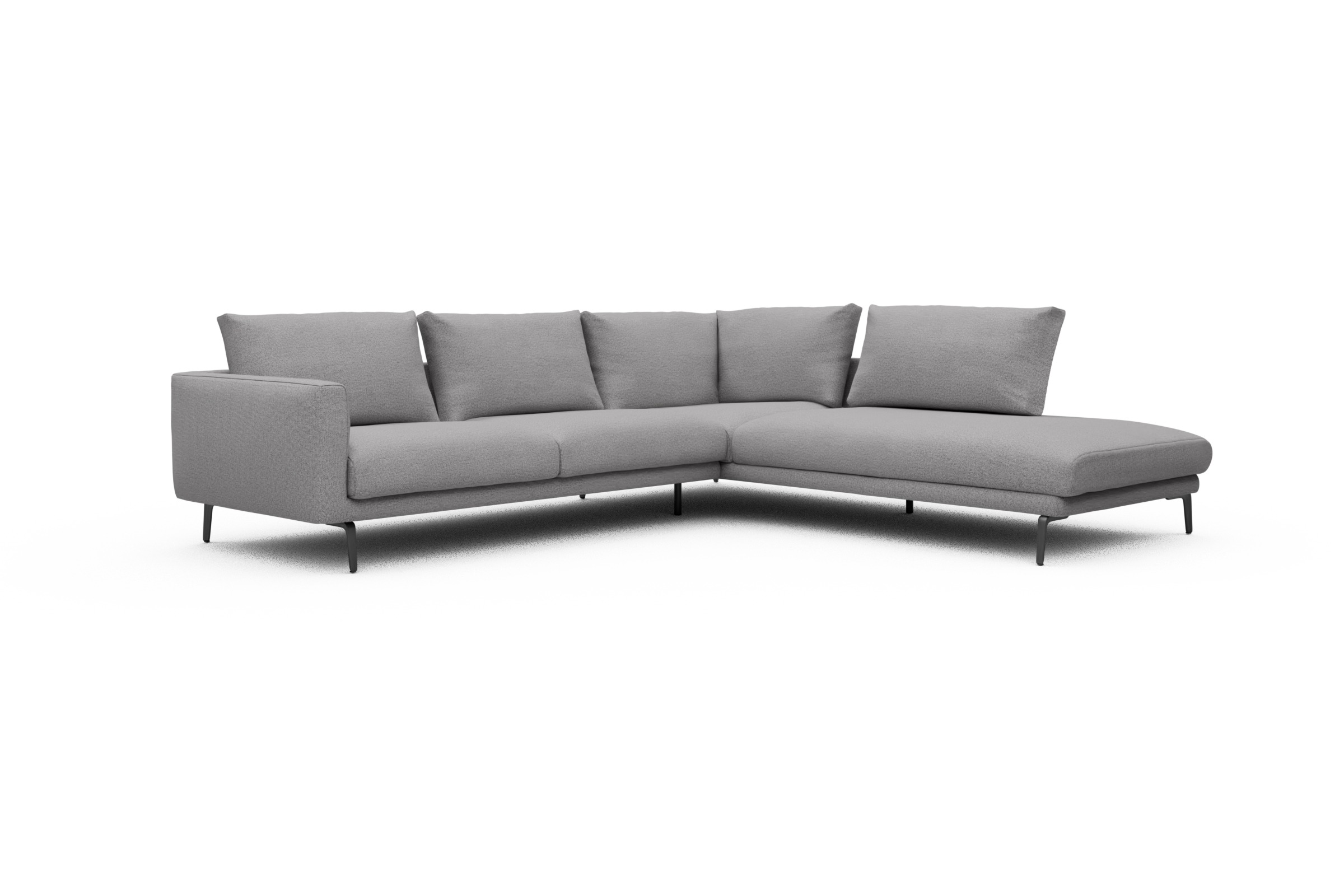 Ecksofa Karl Relax-Ecke rechts mit 2,5-Sitzer Sama-Grey
