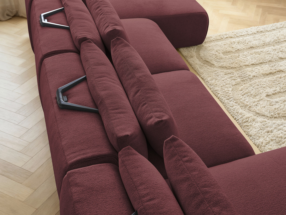 Bobochic Jana Wohnlandschaft Melange-Stoff Rot