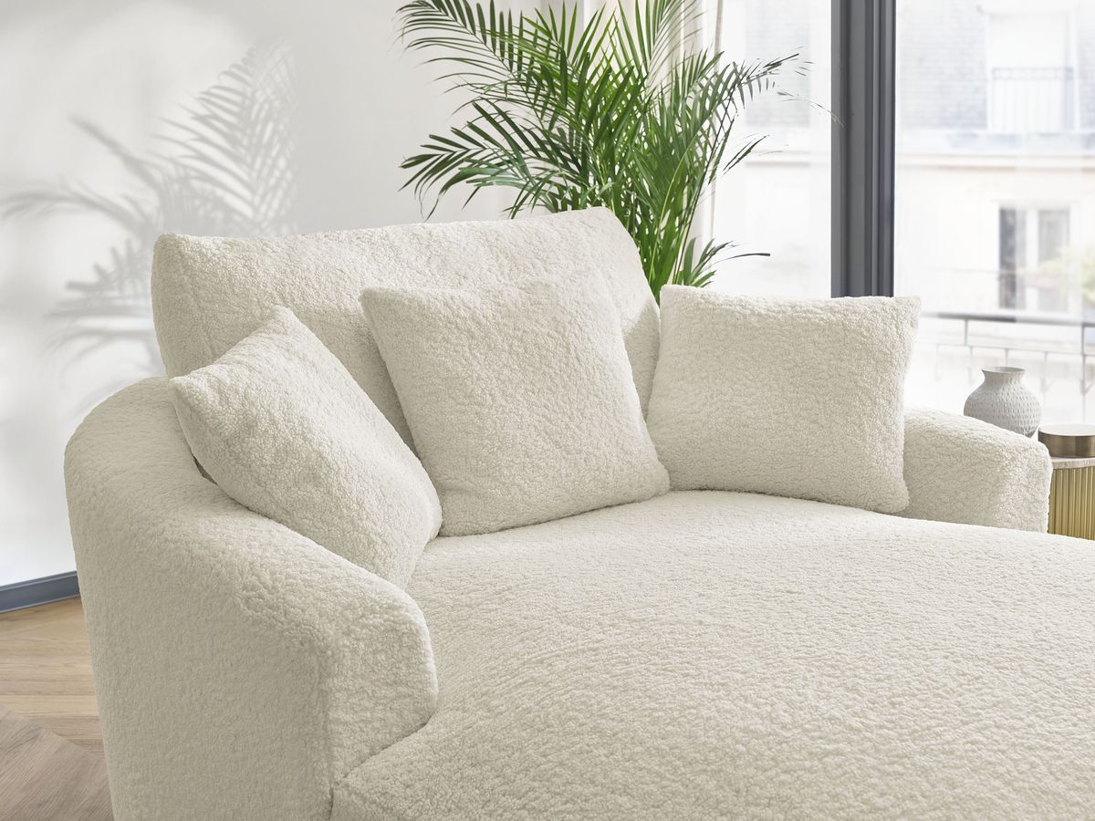Bobochic Belem Méridienne-Modul Bouclé-Stoff Beige