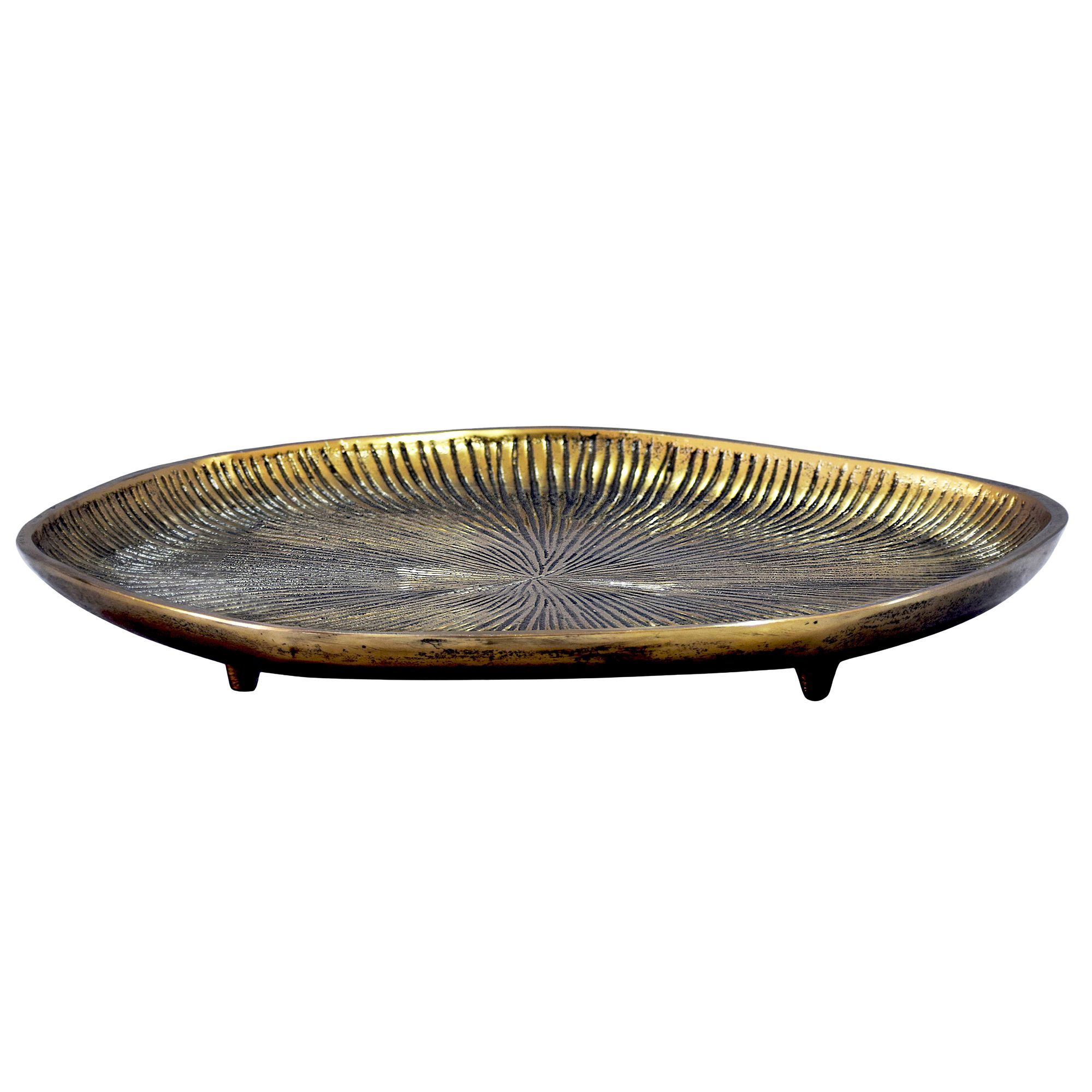 Dekoschale Midsund Aluminium Gold 40 × 40 × 5 cm