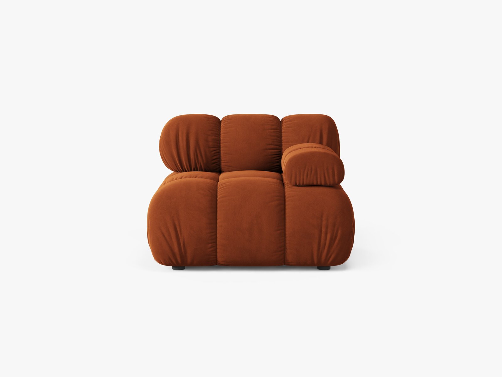 Micadoni Eckmodul Bellis Rechts Samt Bluvel Terrakotta