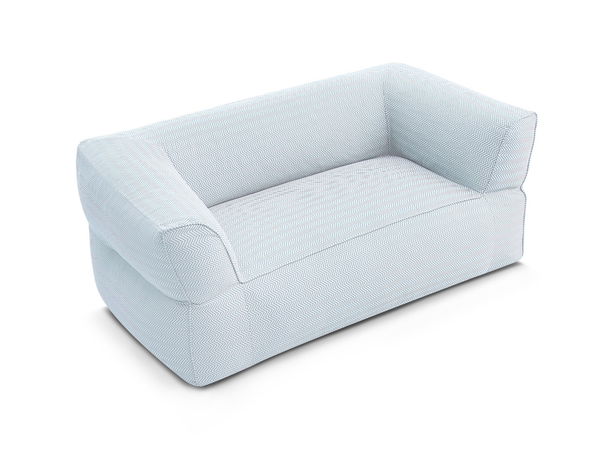 Bobochic Nour Gartensofa 2-Sitzer Stoff Hellblau