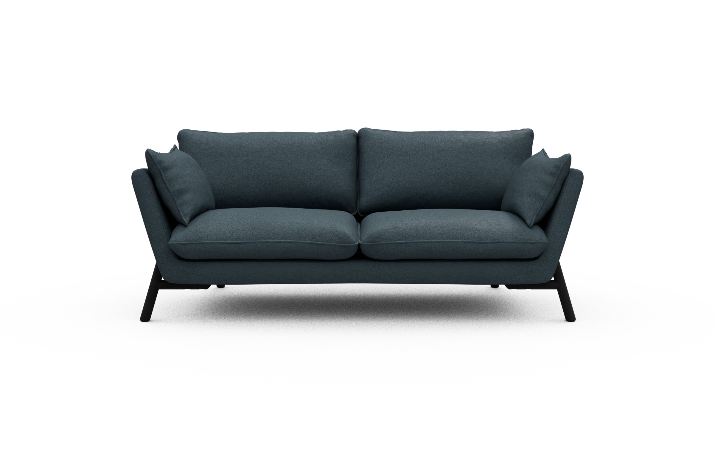 Skandi Home Sofa Emil 2-Sitzer Beinfarbe Eiche Schwarz Denari-Royal-Blue moebelfaktor