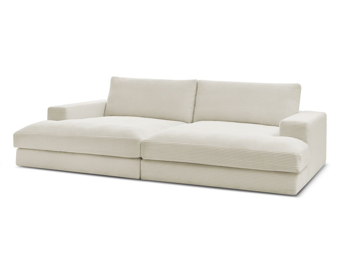 Bobochic Leonard Sofa 4-Sitzer 234 × 159 cm Cordsamt Beige