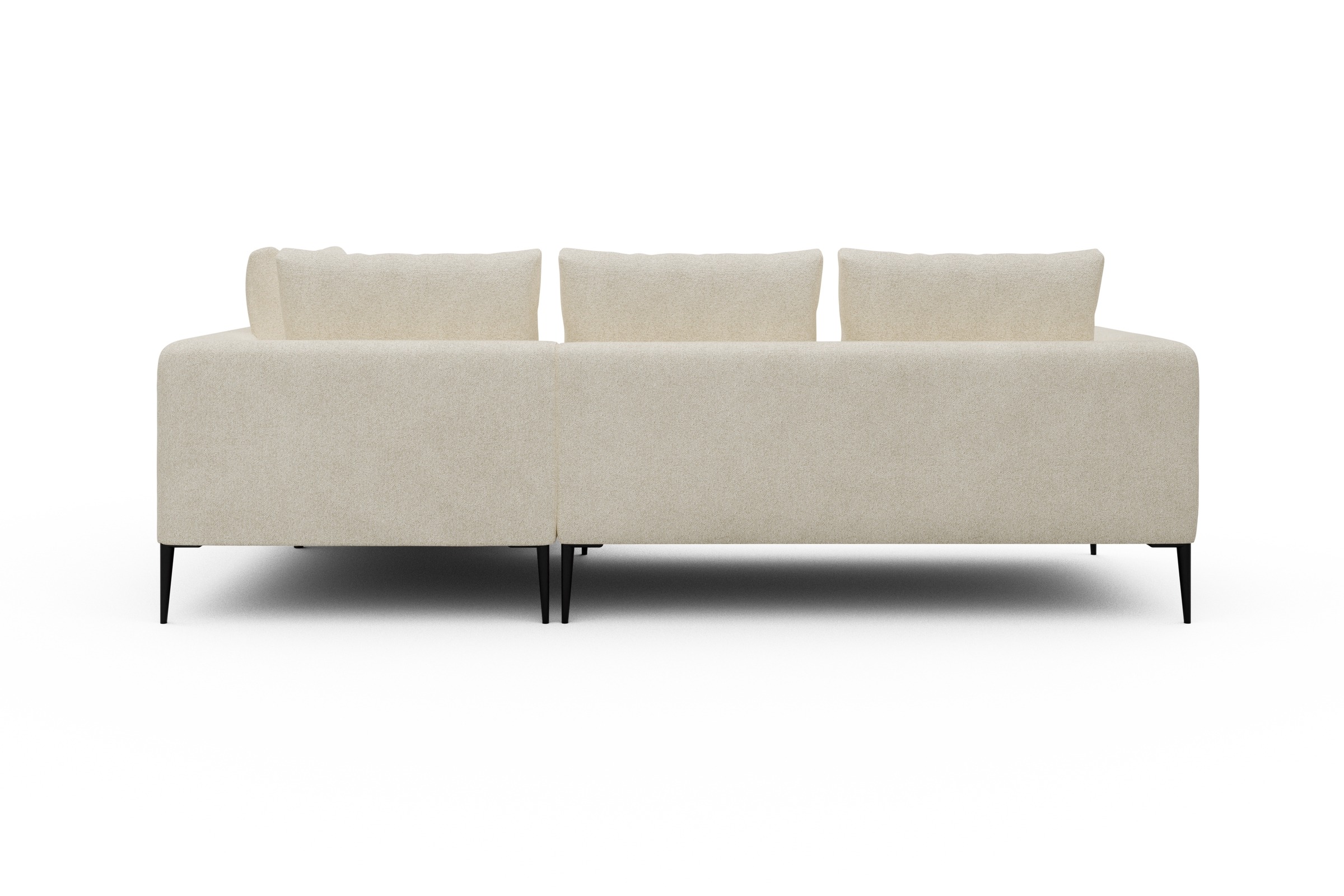 Ecksofa Paul Relax-Ecke rechts mit 2-Sitzer Boucle-Off-White