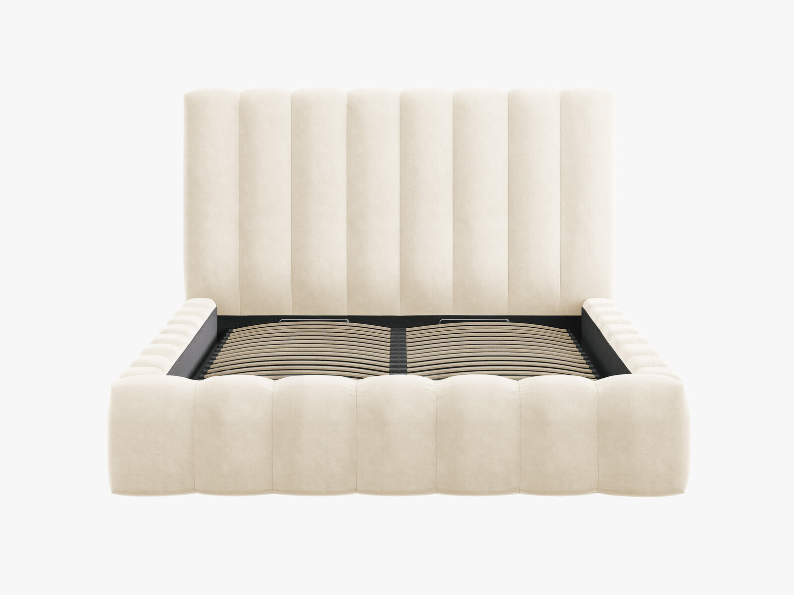 Micadoni Bett Kelp Samt Bluvel Helles Beige 140x200