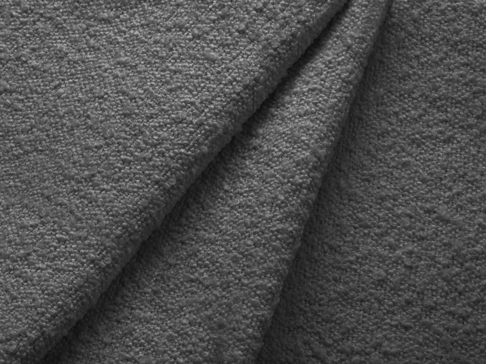 Micadoni Pouf Dia 40cm Boucle Baloo Dunkelgrau