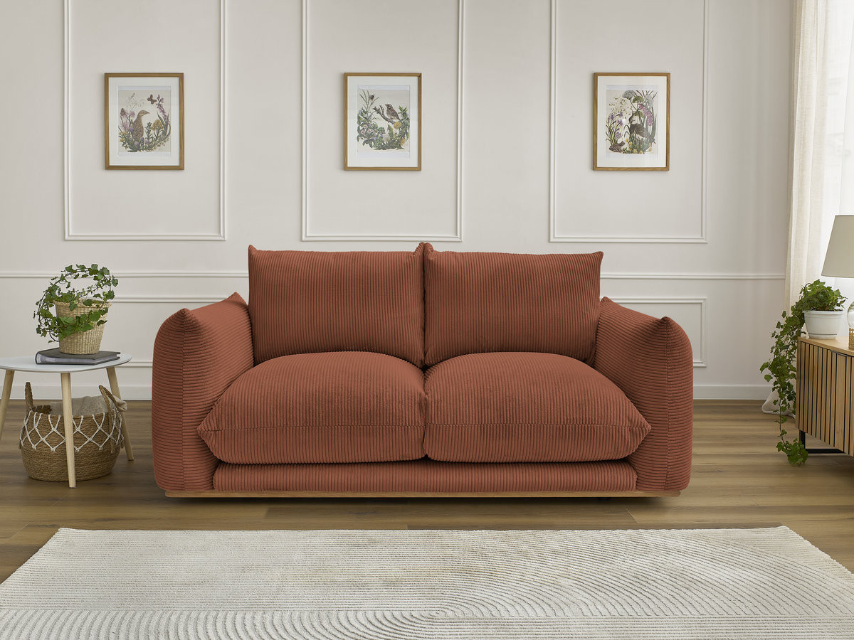 Bobochic Ernest Sofa 2-Sitzer Cordsamt Orange