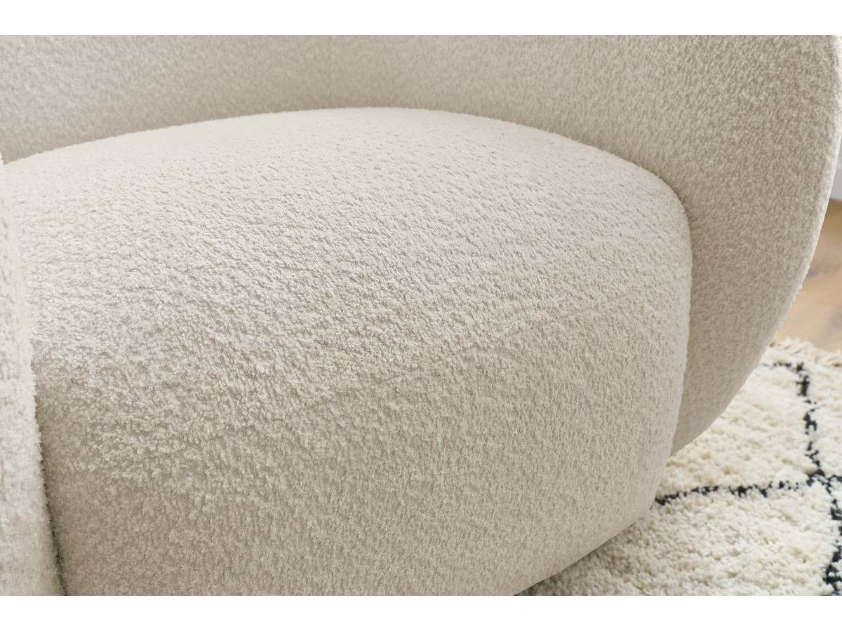 Bobochic Celine Sessel Bouclé-Stoff Beige