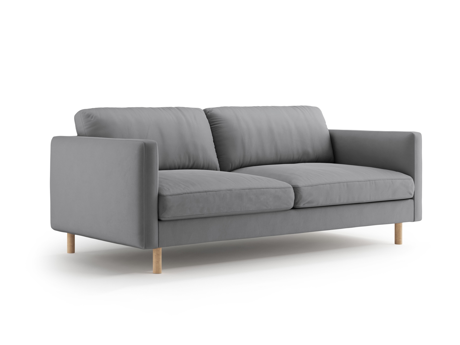 Micadoni Sofa Eden 3-Sitzer Samt Grau