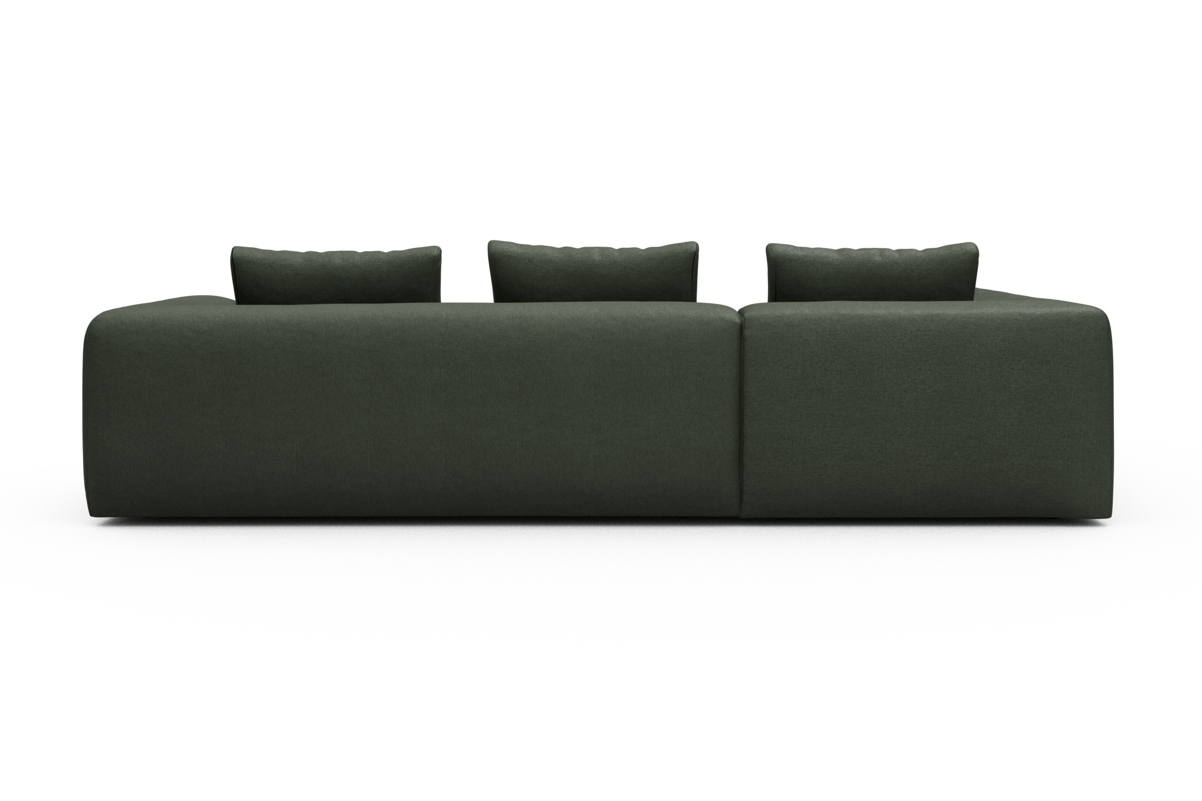 Ecksofa Fred Relax-Ecke links mit 2,5-Sitzer Denari-Forest-Green