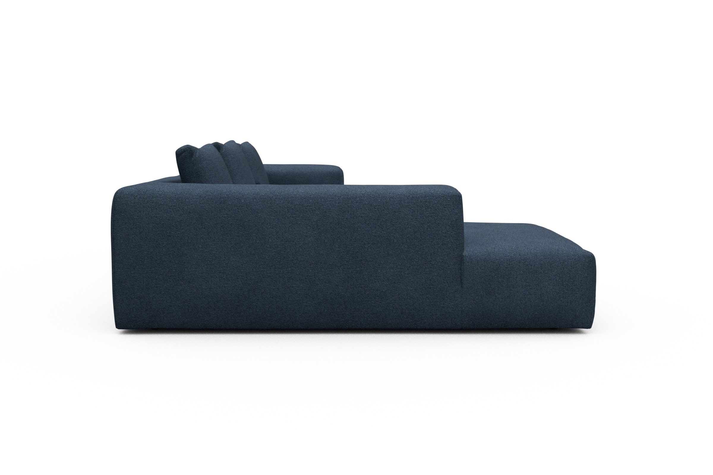 Ecksofa Fred Relax-Ecke links mit 2,5-Sitzer Boucle-Blue