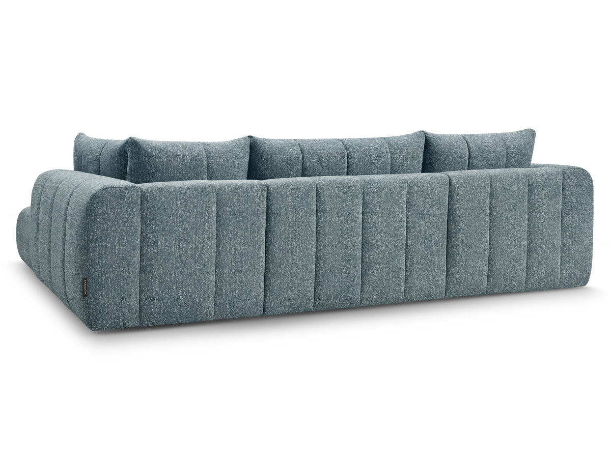 Bobochic Nesty Wohnlandschaft Melange-Stoff Blau Ecke links