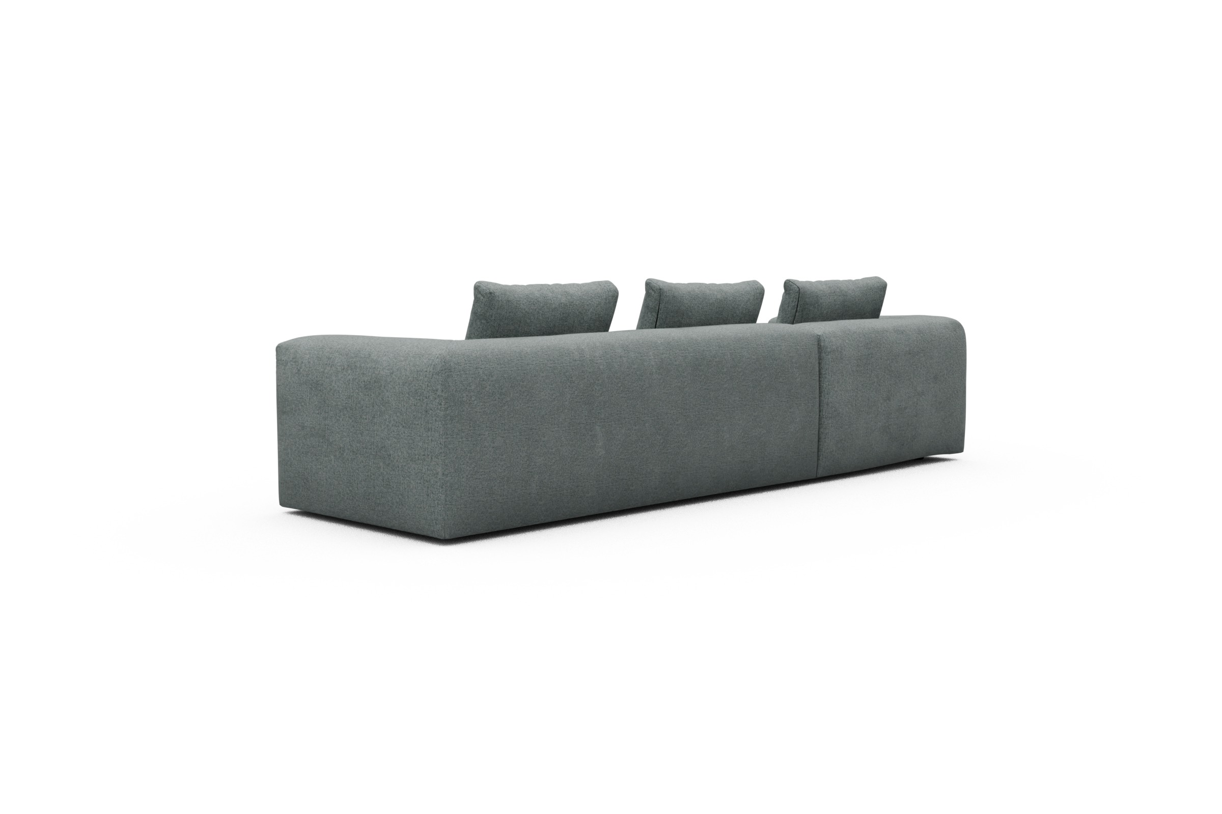 Ecksofa Fred Chaiselongue links mit 2,5-Sitzer Casone-Light-Mixed-Green
