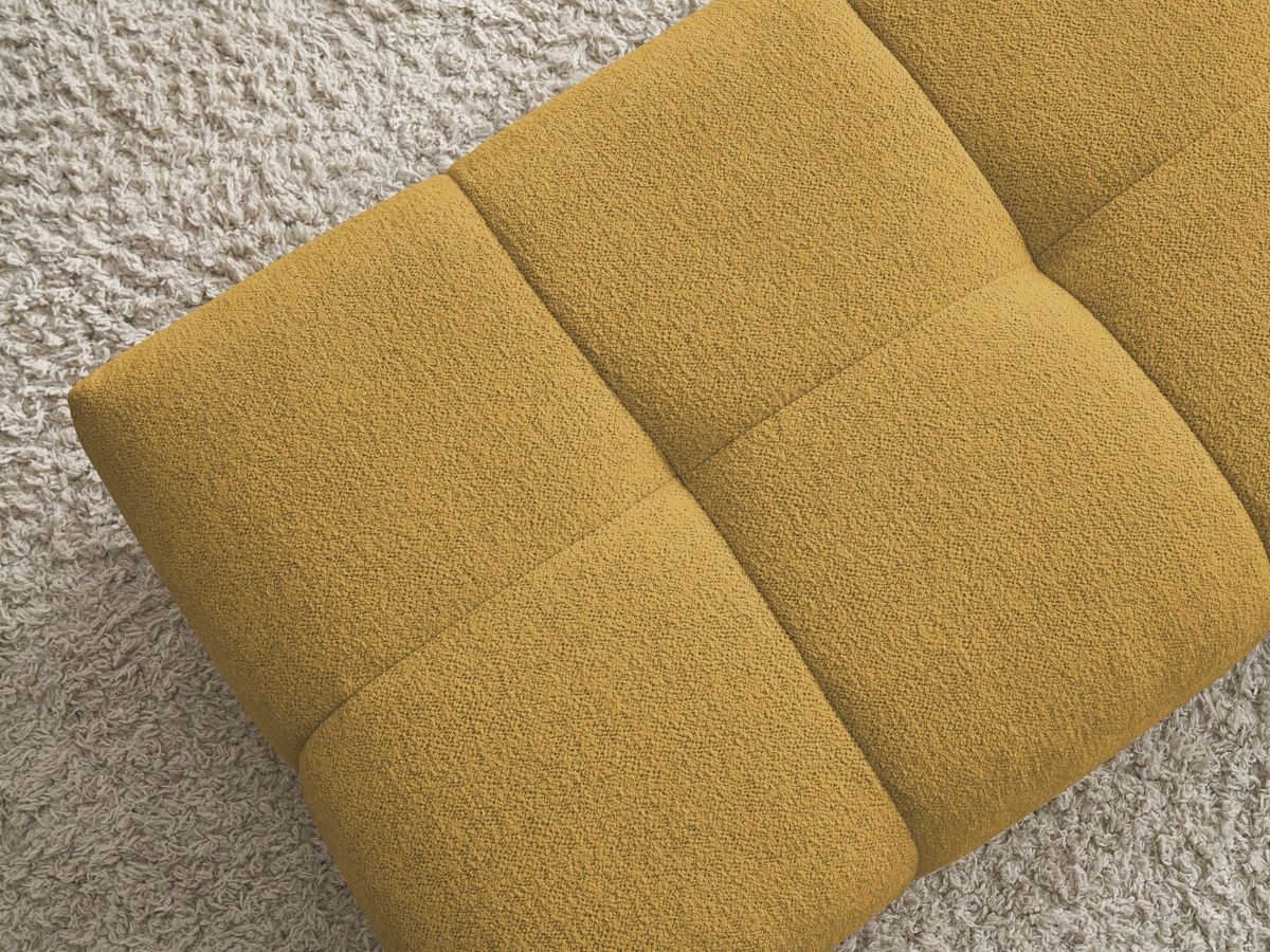 Bobochic Everest Pouf 140 × 70 cm Melange-Stoff Gelb