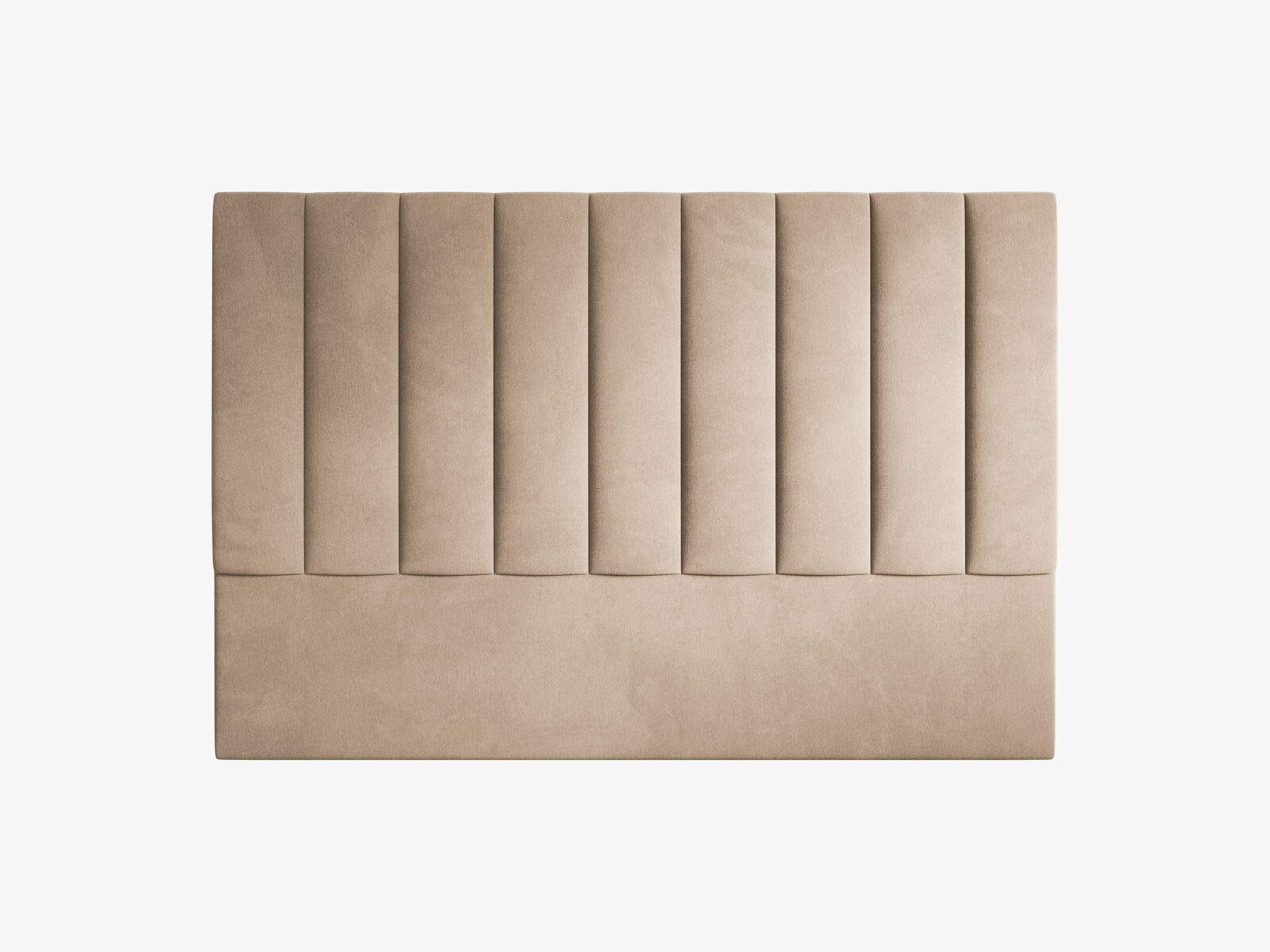 Micadoni Marl Samtiger Kopfteil 140 cm (H 95 cm) Samt Magic Velvet Mandelbeige 180x95