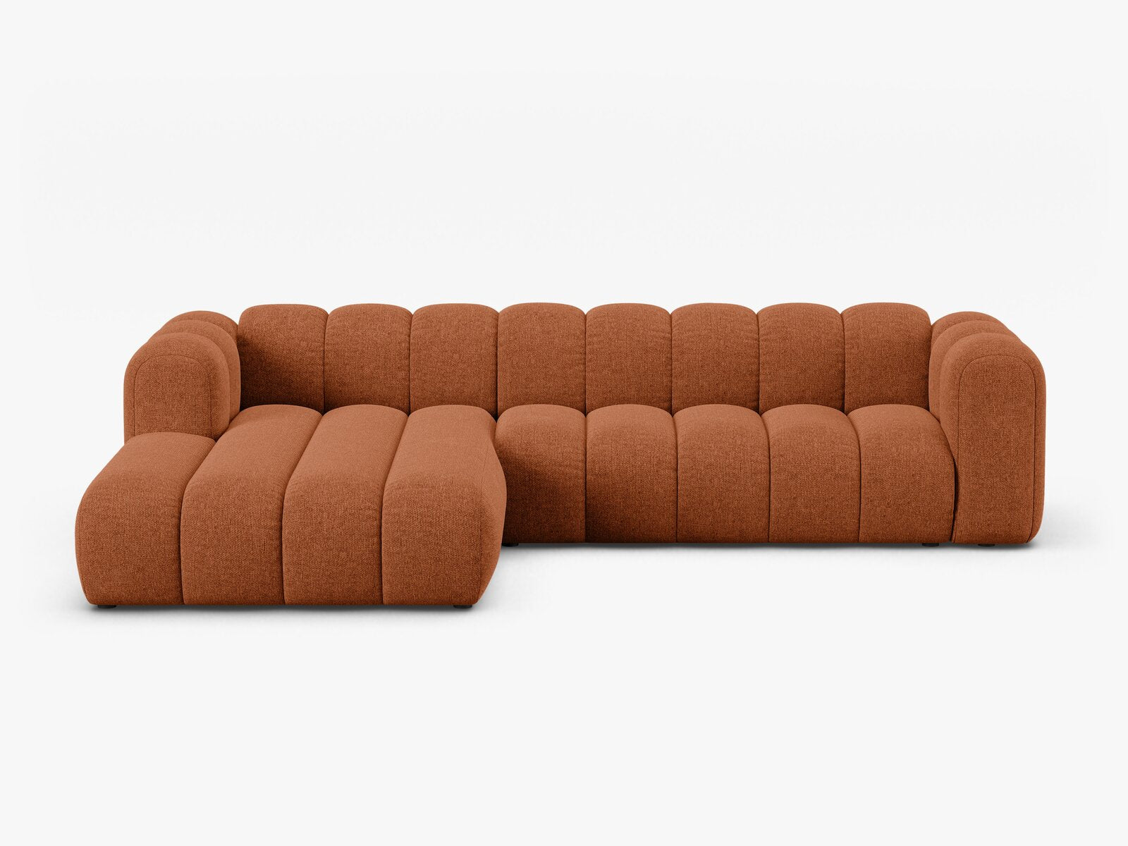 Micadoni Modulares Ecksofa Lupine 4-Sitzer Links Chenille Eden Ziegel