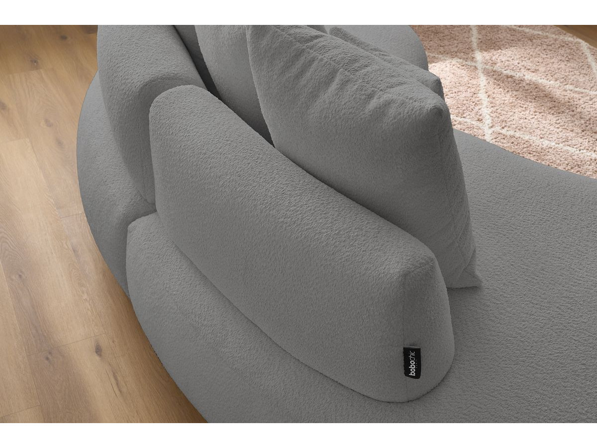 Bobochic Saint-germain Sofa 3-Sitzer Bouclé-Stoff Hellgrau