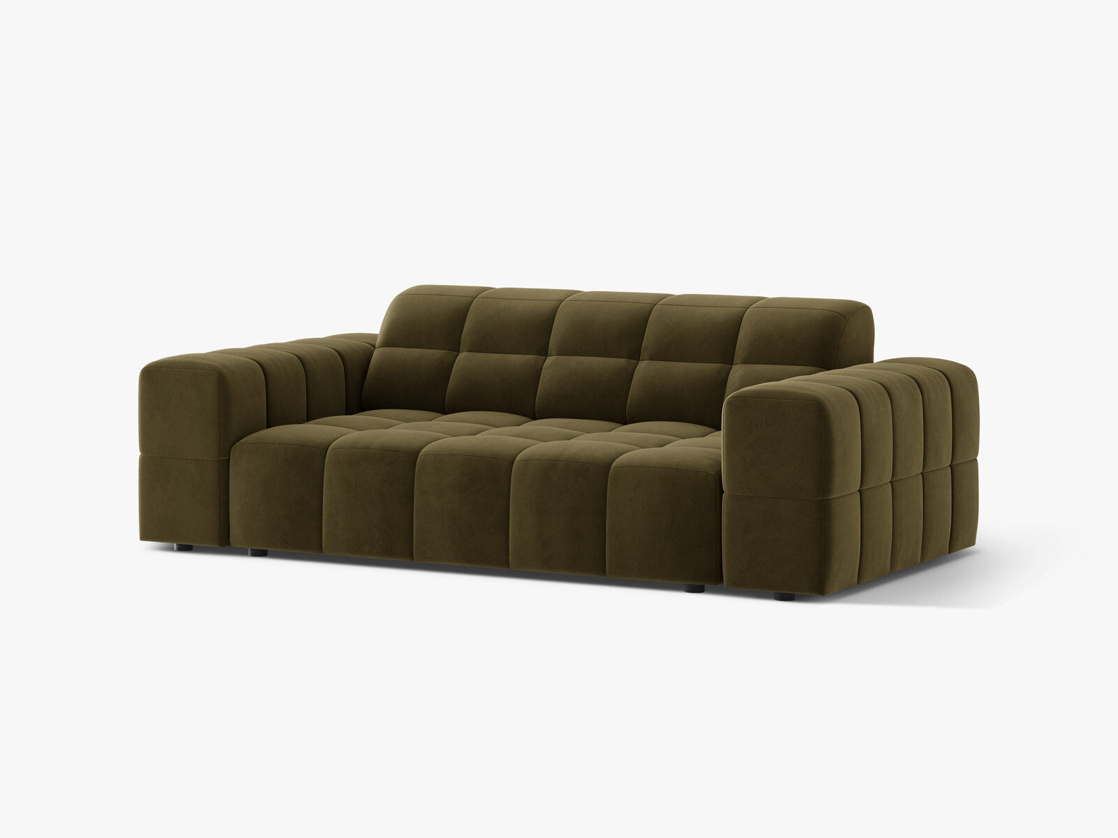 Micadoni Jennifer Sofa 2-Sitzer Samt Bluvel Grün