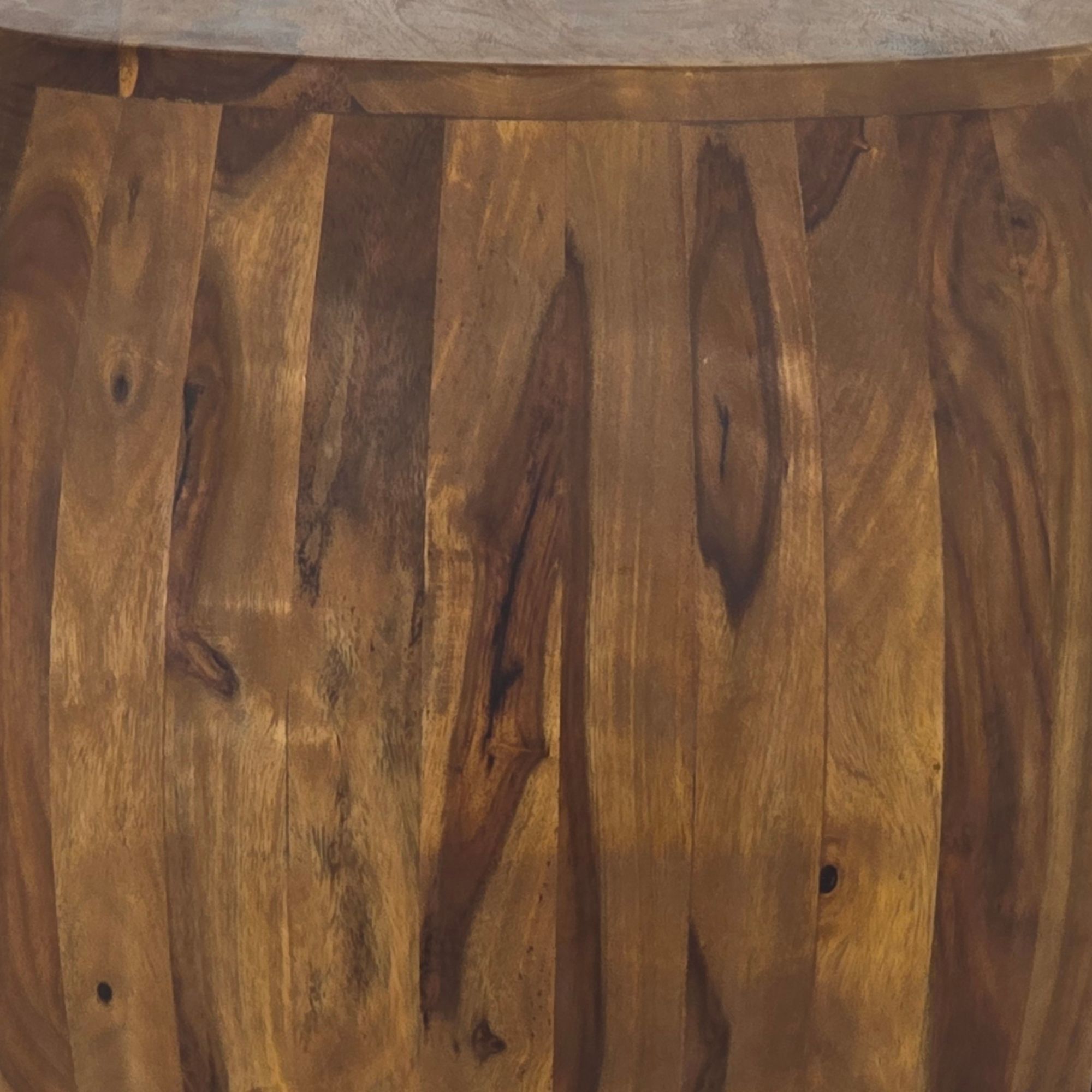 Beistelltisch Kragero Massivholz Dunkelbraun Ø 50 cm