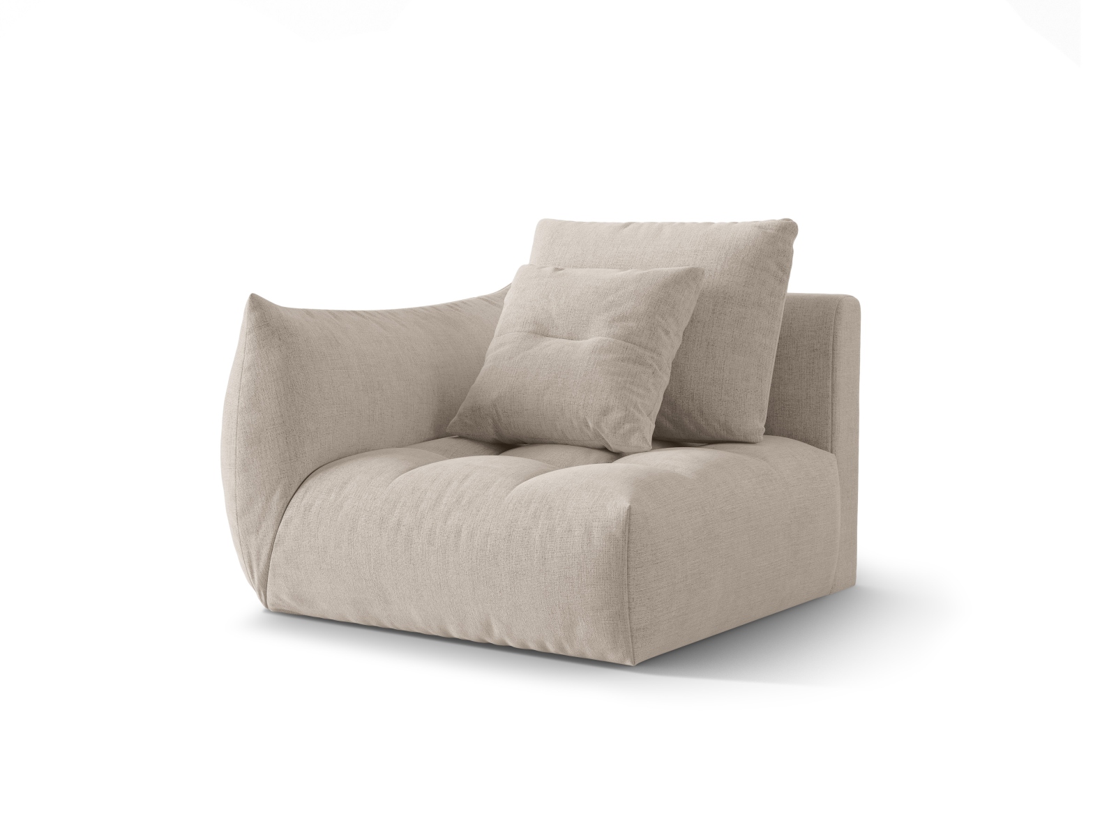 Micadoni Eckmodul Bloom Links Strukturierter Stoff City Dunkelbeige
