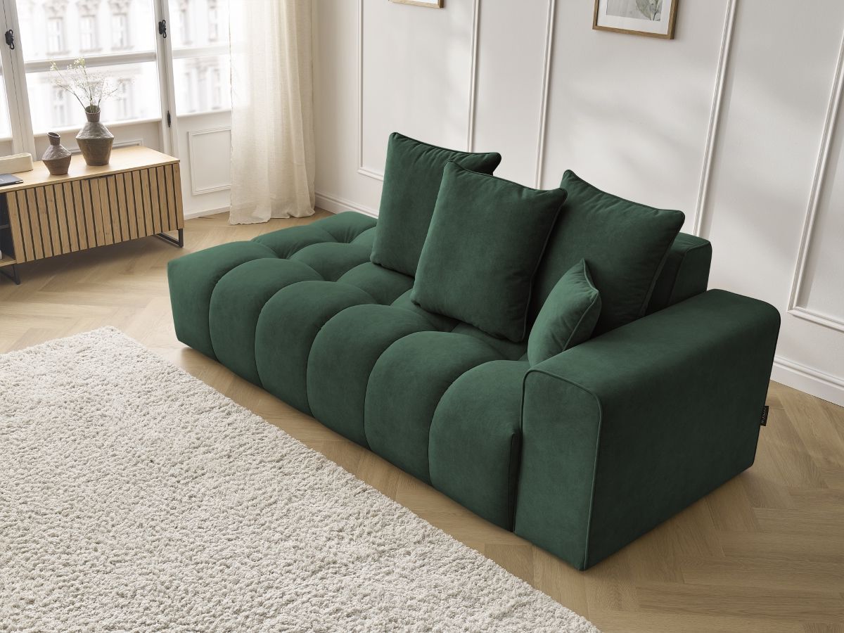 Bobochic Mont-blanc Sofa 4-Sitzer Samt Grün Armlehne rechts