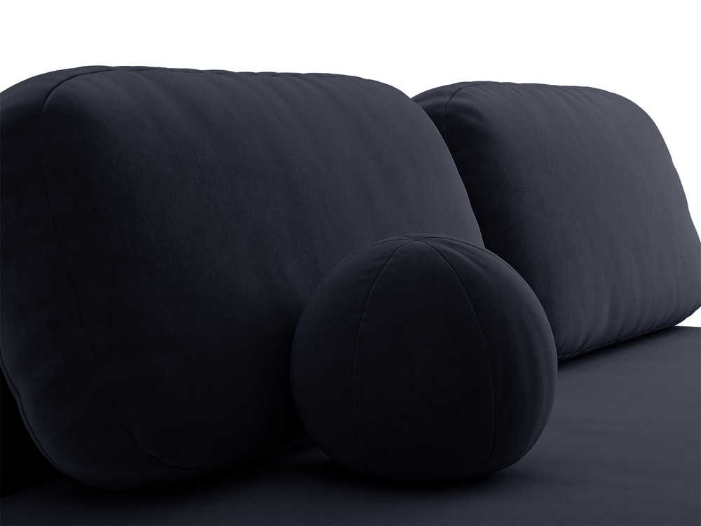 Cosmopolitan Design Schlafsofa Sophia 3-Sitzer mit Bettkasten Samt Salvador Königsblau