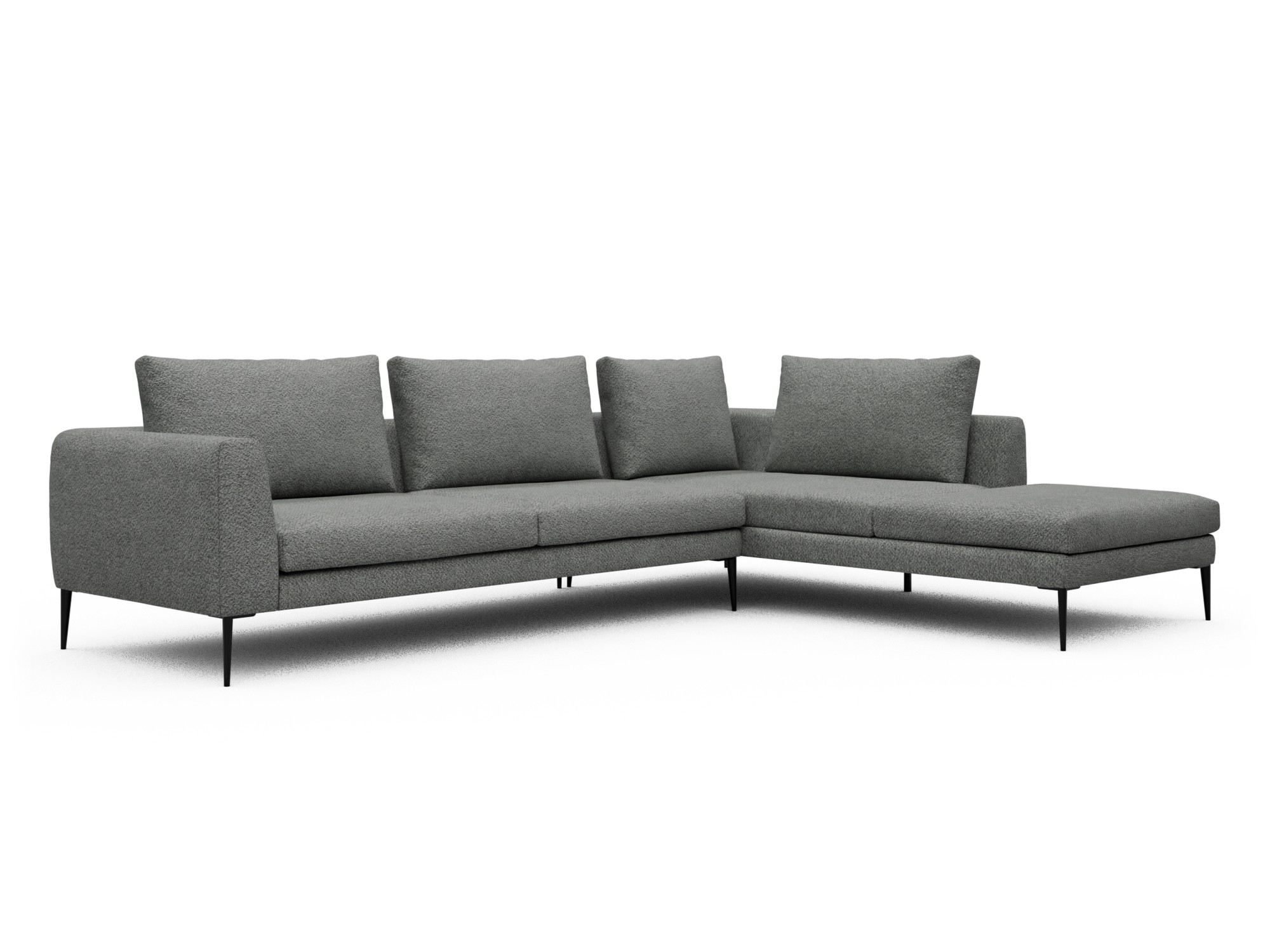 Skandi Home Ecksofa Paul Relax-Ecke rechts mit 3-Sitzer Vanora-Warm-Grey moebelfaktor