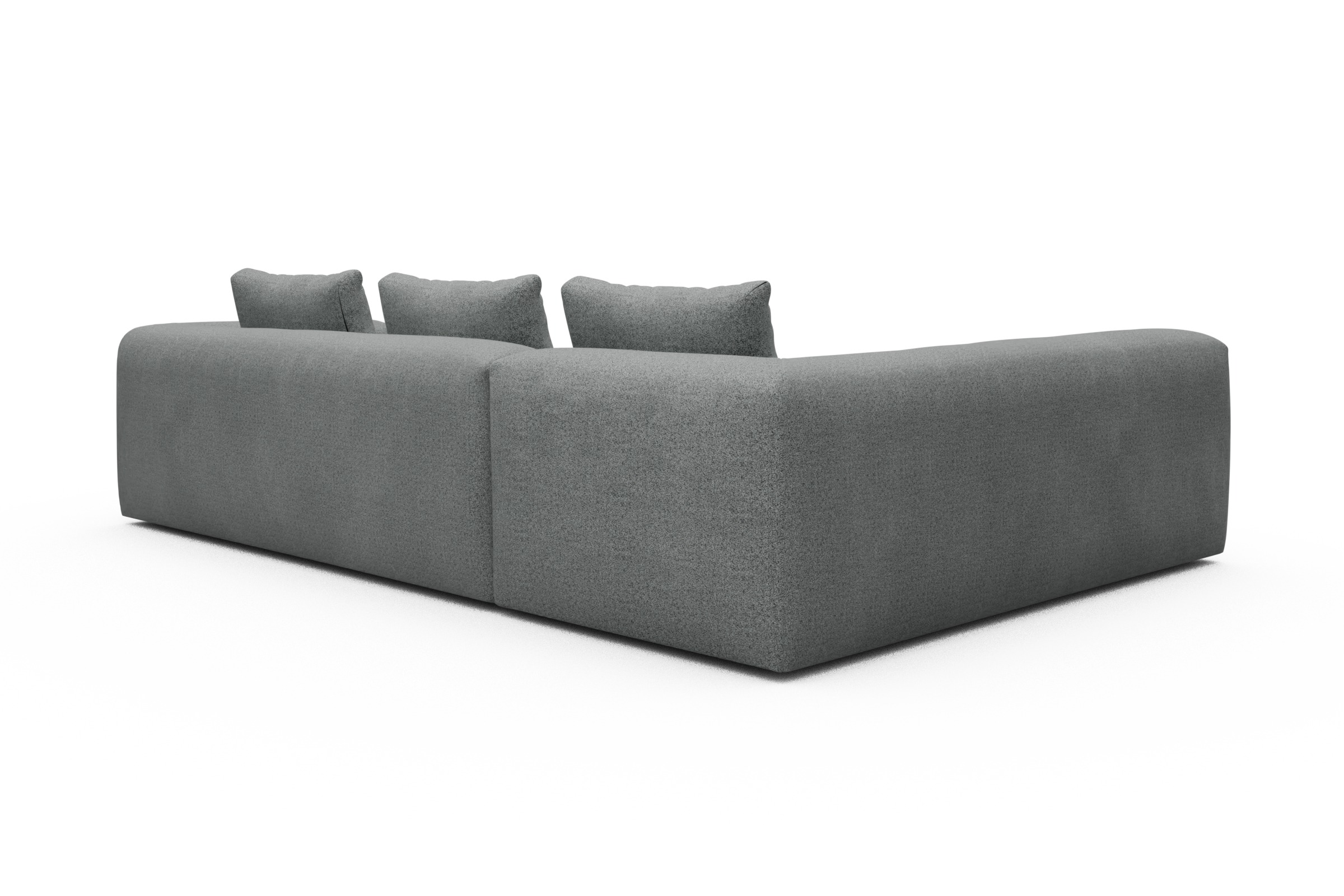 Ecksofa Fred 2x 2,5-Sitzer links offen Aivi-Gravet-Grey