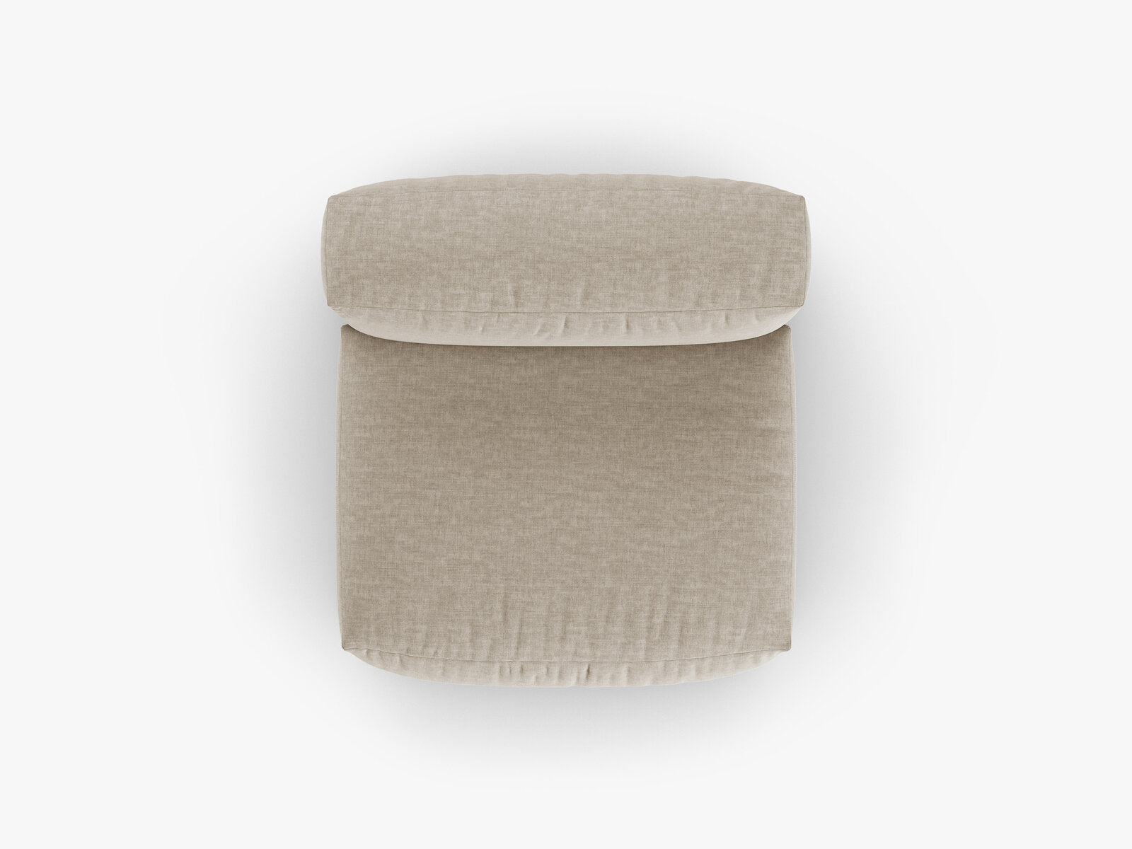 Micadoni Mittelmodul Martina 1-Sitzer 90cm Sitztiefe Strukturierter Stoff Boston Helles Beige