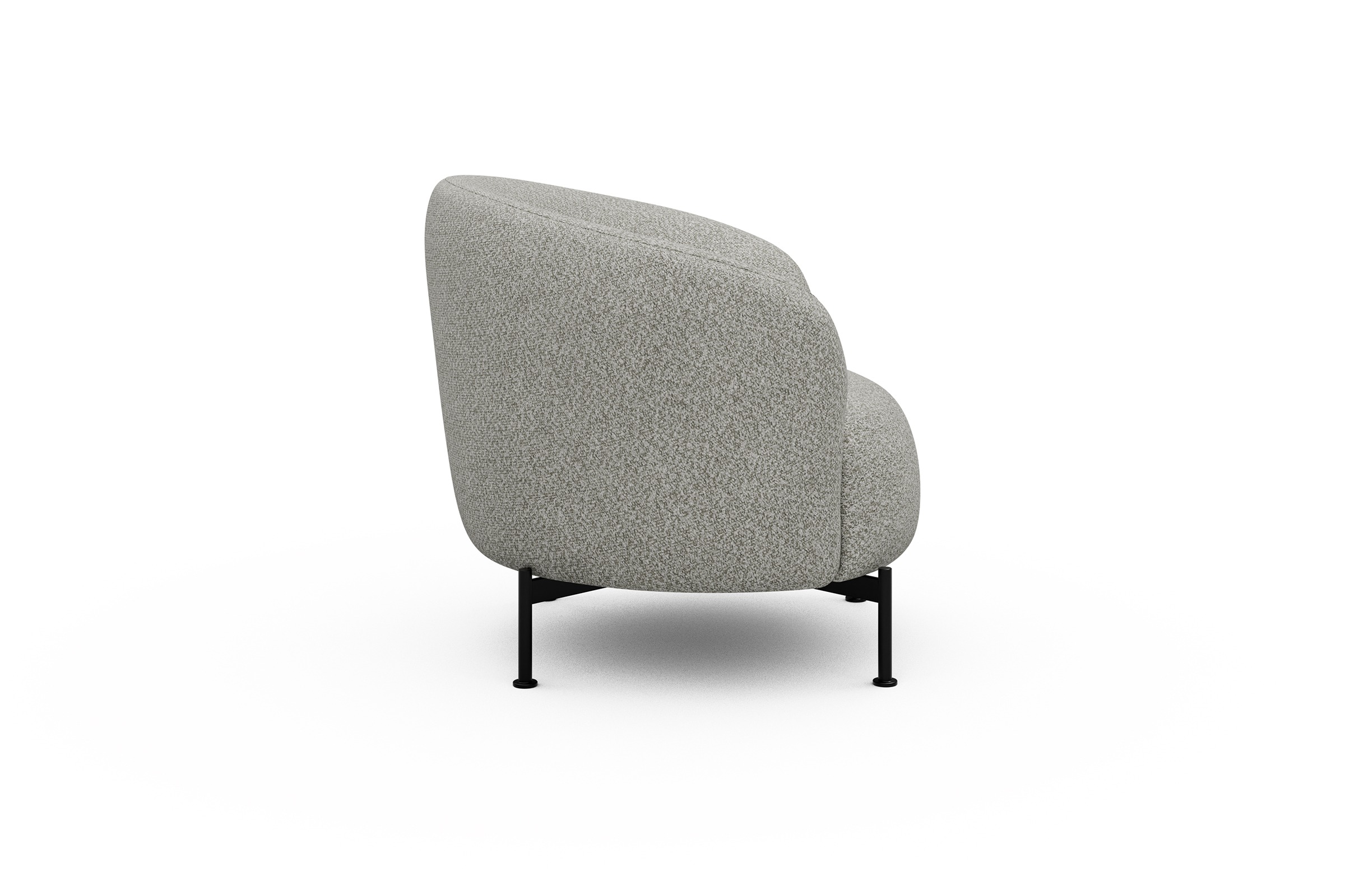 Sessel Ronda X-Metallgestell Schwarz Vanora-Warm-Sand