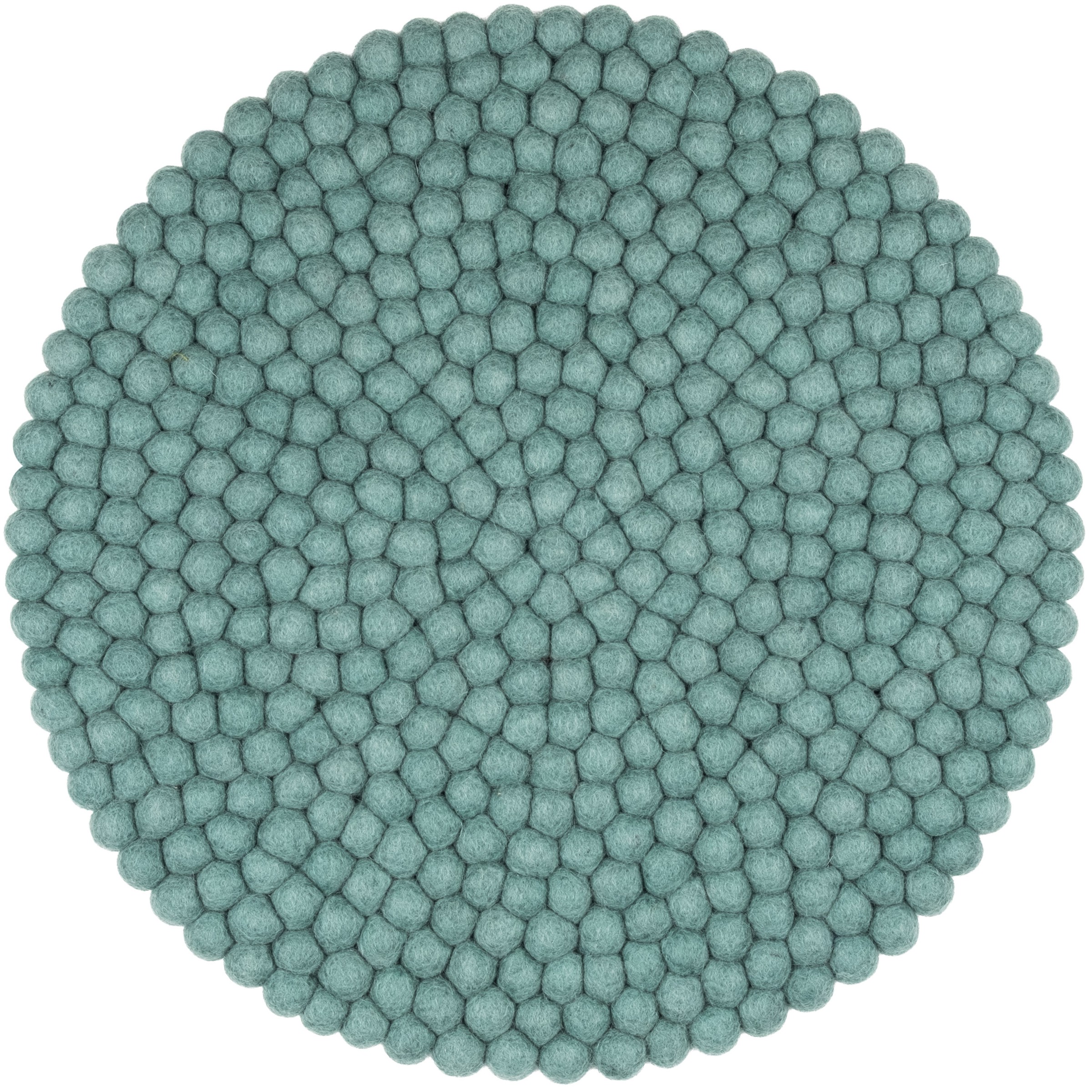 myfelt Taro Filzkugel-Sitzauflage Aqua Ø 36 cm