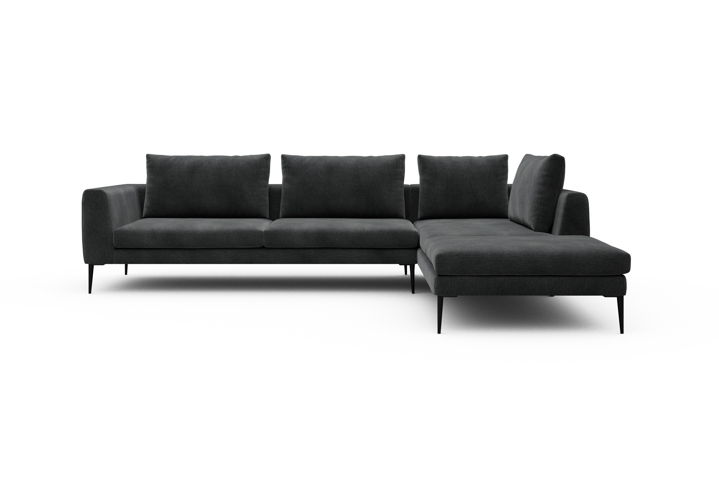 Skandi Home Ecksofa Paul Relax-Ecke links mit 3-Sitzer Smooth-Deep-Warm-Grey moebelfaktor