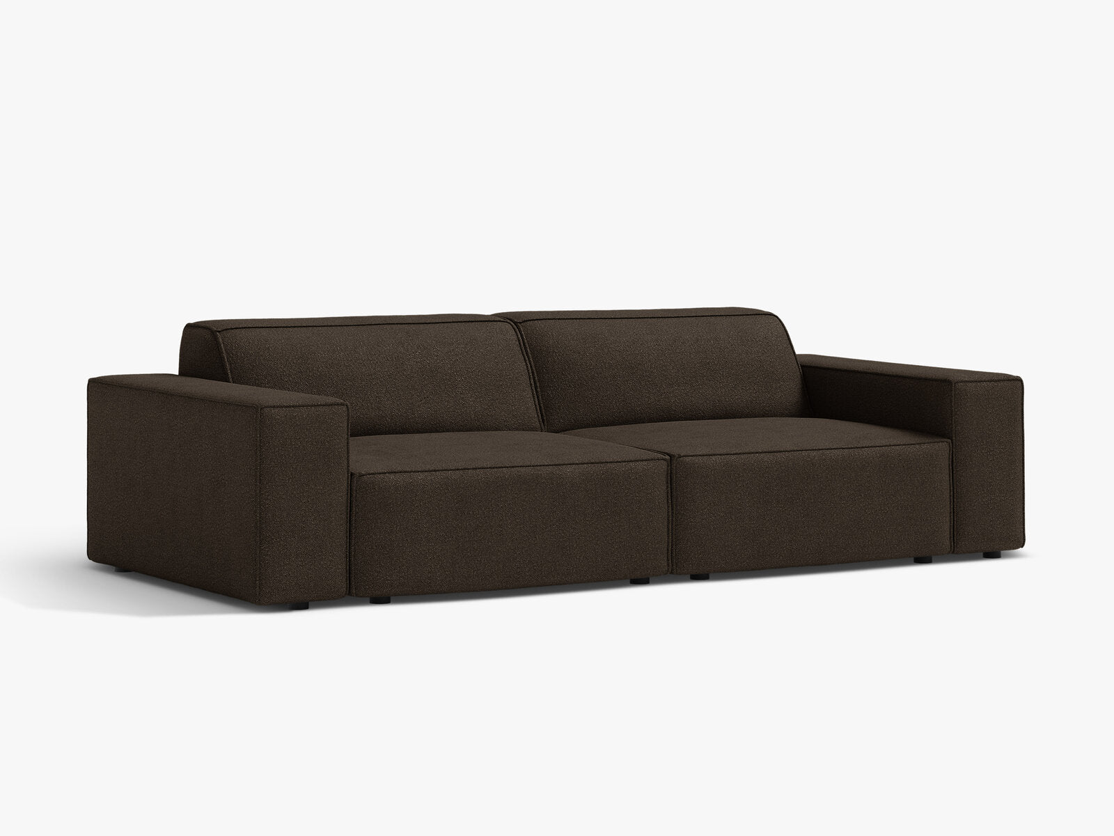 Micadoni 3-Sitzer Sofa Jodie Boucle Baloo Braun